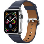 Klassisches Lederarmband mit Knopfverschluss für Apple Watch Series 3, 2 und 1 (42 mm)