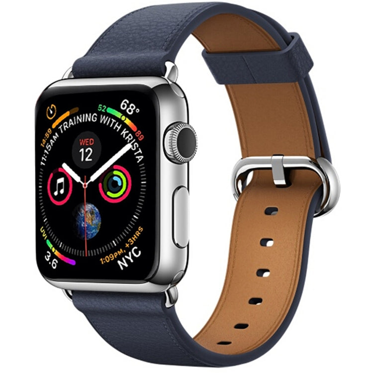 Klassisches Lederarmband mit Knopfverschluss für Apple Watch Series 3, 2 und 1 (42 mm)