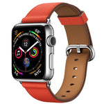 Klassisches Lederarmband mit Knopfverschluss für Apple Watch Series 3, 2 und 1 (42 mm)