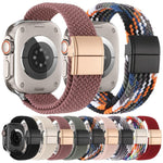 Metal Buckle Magnetic Clasp Nylon Woven Watch Band, For Apple Watch 49mm / 46mm / 45mm / 44mm, For Apple Watch 42mm / 41mm / 40mm / 38mm