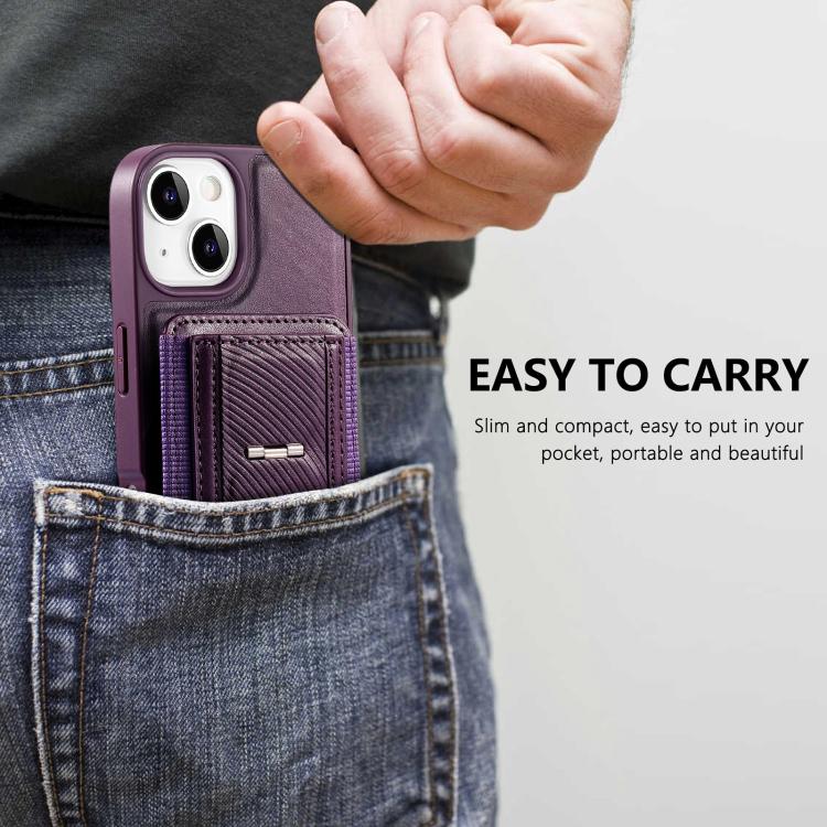 CaseNeo Fold Halter Retro Elastische Karten Tasche Magnetische Rückseite Handyhülle, Für iPhone 15, Für iPhone 14 / 13, Für iPhone 14 Pro, Für iPhone 14 Pro Max, Für iPhone 13 Pro Max, Für iPhone 13 Pro
