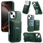 CaseNeo Fold Halter Retro Elastische Karten Tasche Magnetische Rückseite Handyhülle, Für iPhone 15, Für iPhone 14 / 13, Für iPhone 14 Pro, Für iPhone 14 Pro Max, Für iPhone 13 Pro Max, Für iPhone 13 Pro