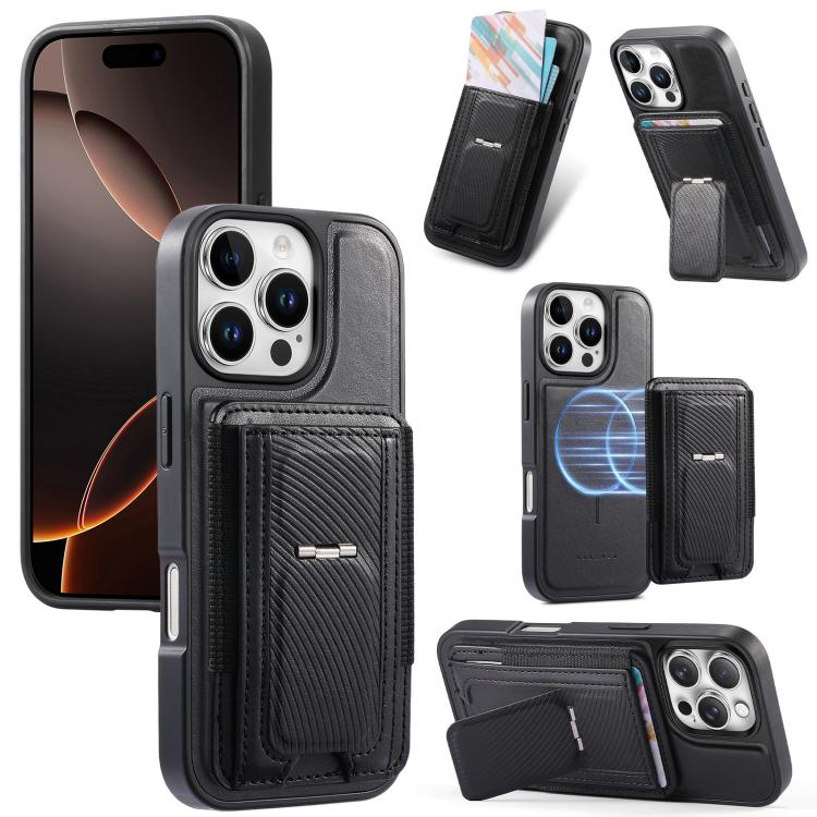 CaseNeo Fold Halter Retro Elastische Karten Tasche Magnetische Rückseite Handyhülle, Für iPhone 15, Für iPhone 14 / 13, Für iPhone 14 Pro, Für iPhone 14 Pro Max, Für iPhone 13 Pro Max, Für iPhone 13 Pro