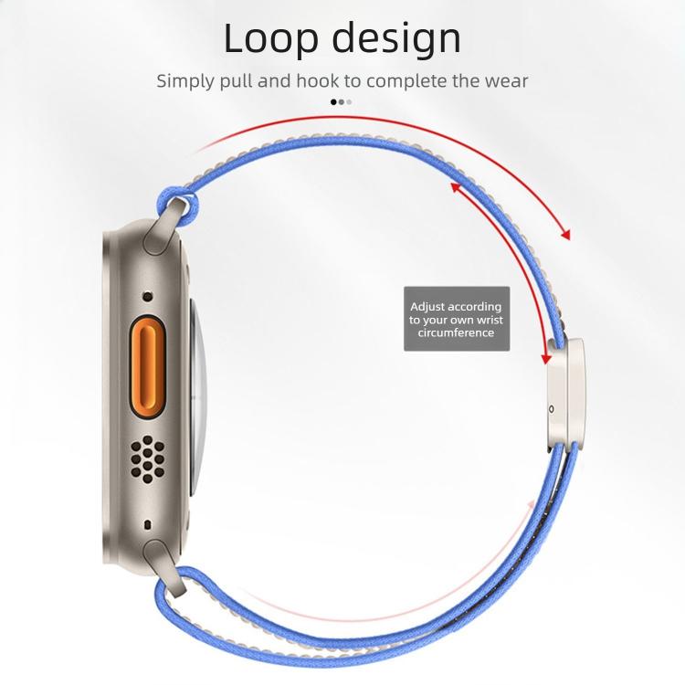 Magnetische Schnalle Trail Loop Nylon Uhrenarmband, Für Apple Watch 46mm / 49mm / 45mm / 44mm, Für Apple Watch 42mm / 41mm / 40mm / 38mm