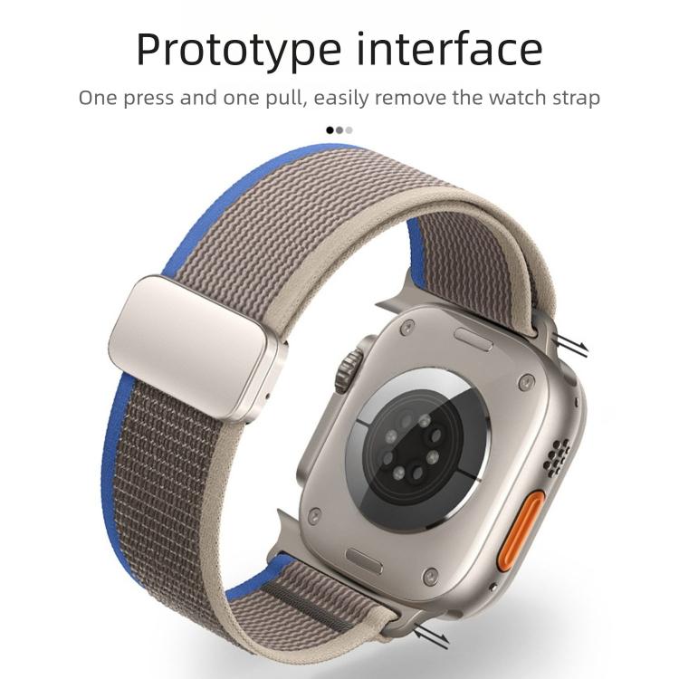 Magnetische Schnalle Trail Loop Nylon Uhrenarmband, Für Apple Watch 46mm / 49mm / 45mm / 44mm, Für Apple Watch 42mm / 41mm / 40mm / 38mm