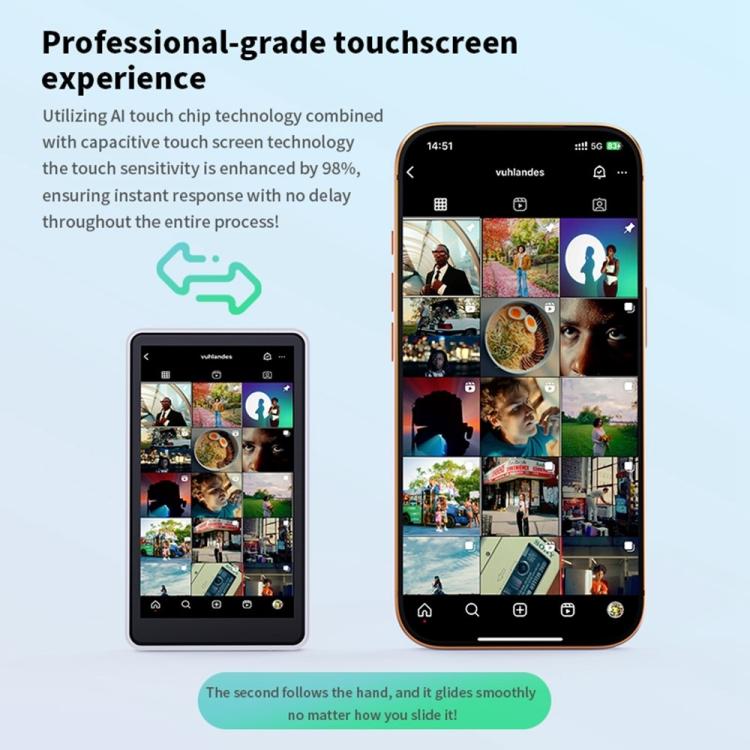 TP01 Für Handyfotografie Magnetisches Selfie-Display 4,02 Zoll Touchscreen