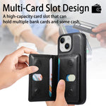 CaseNeo Retro Scharnier Faltbare Brieftasche Magnetische Rückseite Handyhülle, Für iPhone 15, Für iPhone 14, Für iPhone 14 Pro, Für iPhone 14 Pro Max, Für iPhone 13 Pro Max, Für iPhone 13 Pro, Für iPhone 13
