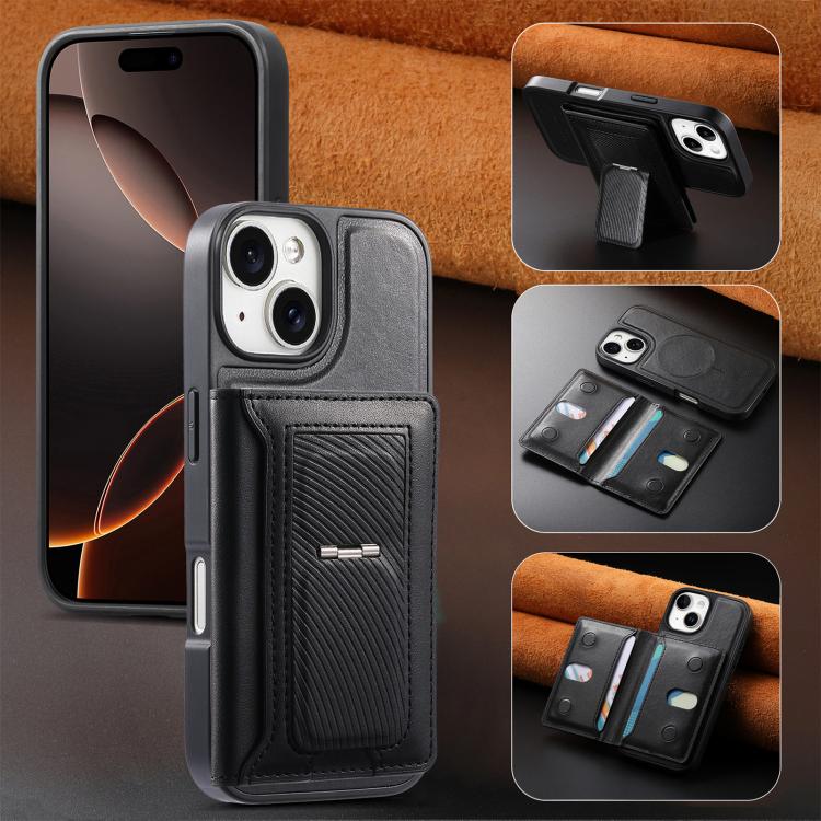 CaseNeo Retro Scharnier Faltbare Brieftasche Magnetische Rückseite Handyhülle, Für iPhone 15, Für iPhone 14, Für iPhone 14 Pro, Für iPhone 14 Pro Max, Für iPhone 13 Pro Max, Für iPhone 13 Pro, Für iPhone 13