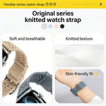 Durchbrochenes Gestricktes Web-Uhrenarmband, Für Apple Watch 46mm / 49mm / 45mm / 44mm, Für Apple Watch 42mm / 41mm / 40mm / 38mm