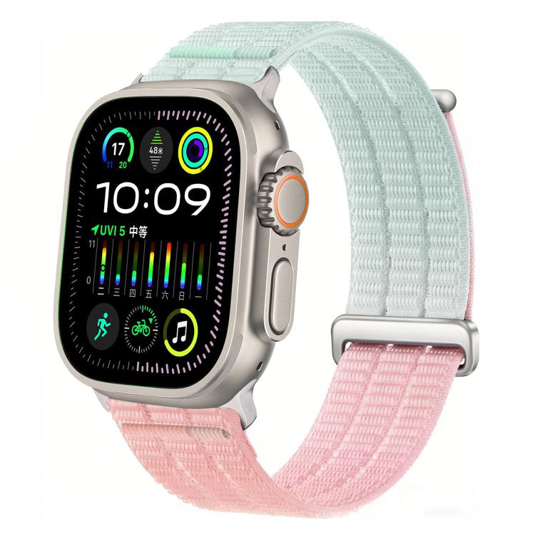 Double-Link Cloud-Feel Breathable Nylon Loop Metal Head Watch Band, For Apple Watch 46mm / 49mm / 45mm / 44mm, For Apple Watch 42mm / 41mm / 40mm / 38mm