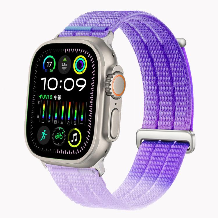 Double-Link Cloud-Feel Breathable Nylon Loop Metal Head Watch Band, For Apple Watch 46mm / 49mm / 45mm / 44mm, For Apple Watch 42mm / 41mm / 40mm / 38mm