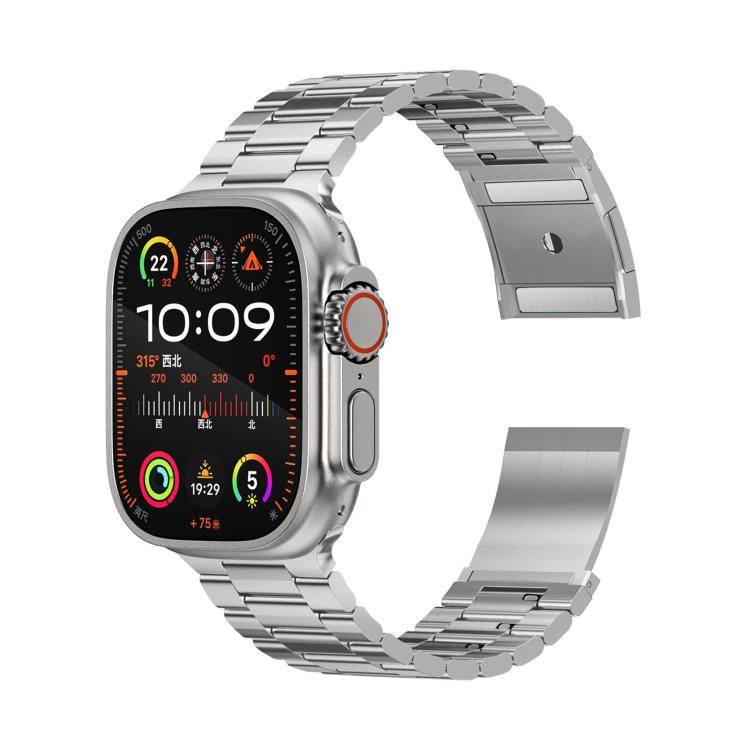 Drei Perlen Magnetverschluss Titanlegierung Uhrenarmband, Für Apple Watch 46mm / 49mm / 45mm / 44mm, Für Apple Watch 42mm / 41mm / 40mm / 38mm