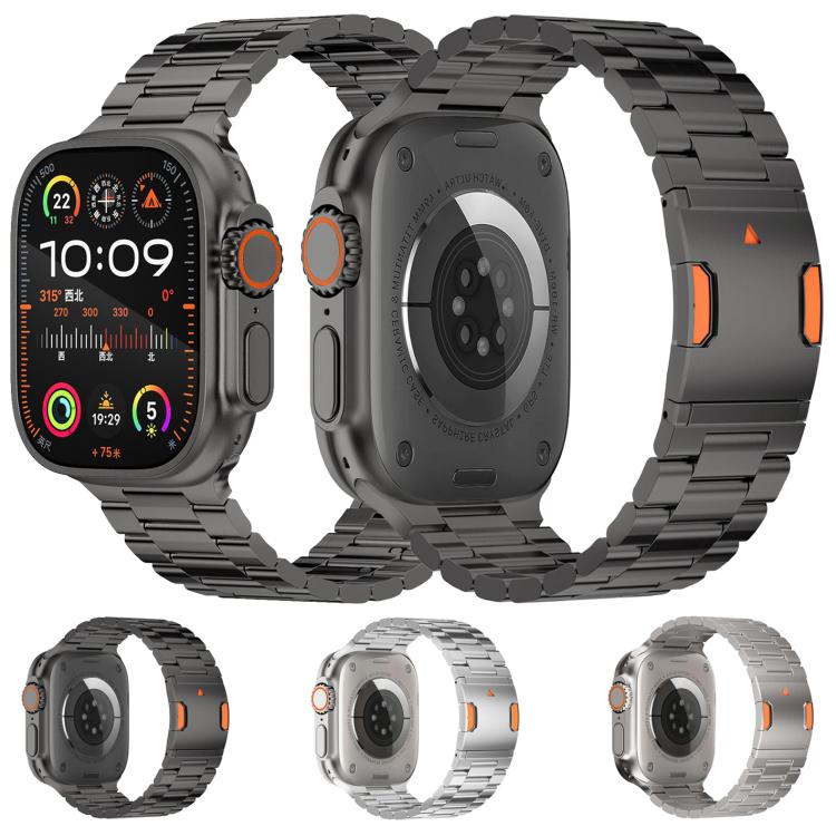 Drei Perlen Magnetverschluss Titanlegierung Uhrenarmband, Für Apple Watch 46mm / 49mm / 45mm / 44mm, Für Apple Watch 42mm / 41mm / 40mm / 38mm