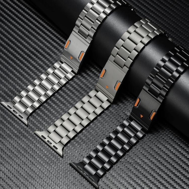 Drei Perlen Magnetverschluss Titanlegierung Uhrenarmband, Für Apple Watch 46mm / 49mm / 45mm / 44mm, Für Apple Watch 42mm / 41mm / 40mm / 38mm