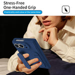 Bazher Shell Film Integrated Holder Shockproof Phone Case, For iPhone Duo
