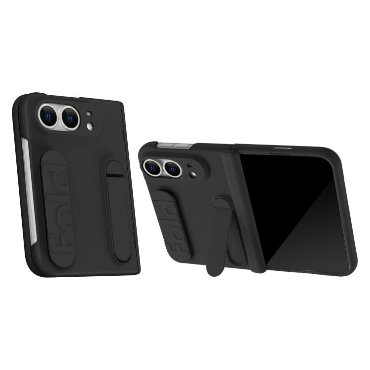 Bazher Shell Film Integrated Holder Shockproof Phone Case, For iPhone Duo
