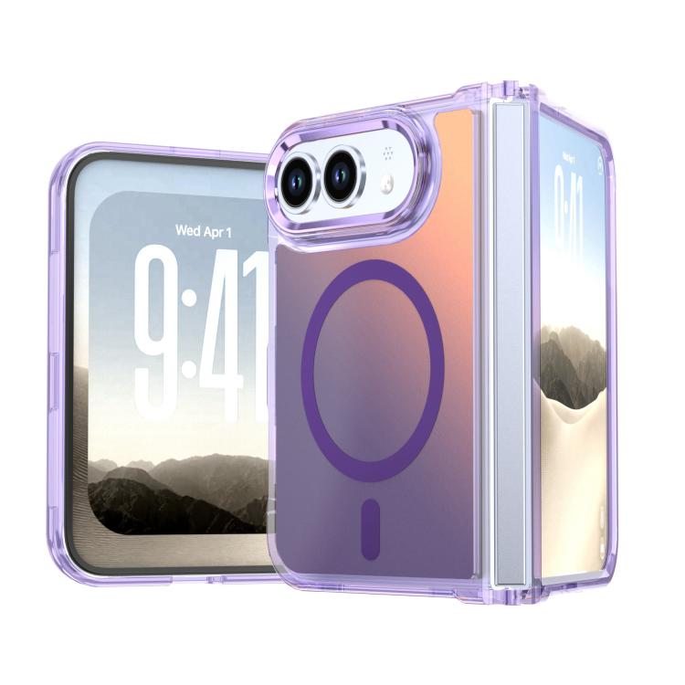 Bright Shadow Magnetic Discolor Phone Case, For iPhone Duo