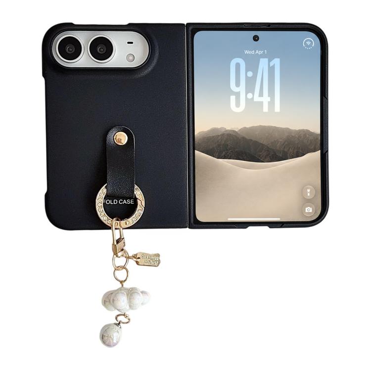 Cloud Pendant Folding Phone Case with Hand Strap, For iPhone Duo