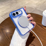 Foldable Transparent Holder Magnetic Phone Case, For iPhone Duo