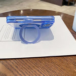 Foldable Transparent Holder Magnetic Phone Case, For iPhone Duo