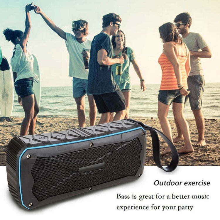 Tragbarer Bluetooth Lautsprecher Super Bass Stereo Kabellose Lautsprecher Unterstützung IP66 Wasserdicht Notladung Freisprechen TF