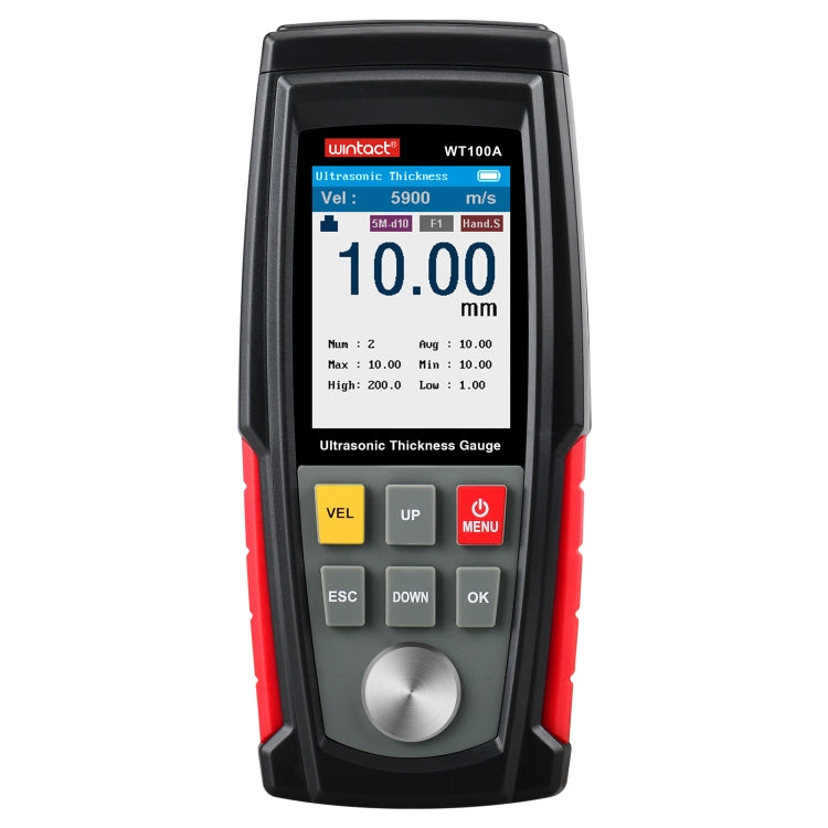 WT100A Digitales Ultraschall-Dickenmessgerät Tester USB-Ladung Digitales Dicken-Metallmessgerät Hochpräzise, WT100A