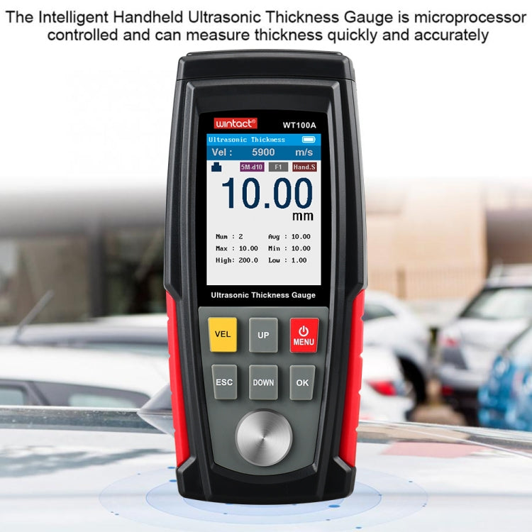 WT100A Digitales Ultraschall-Dickenmessgerät Tester USB-Ladung Digitales Dicken-Metallmessgerät Hochpräzise, WT100A