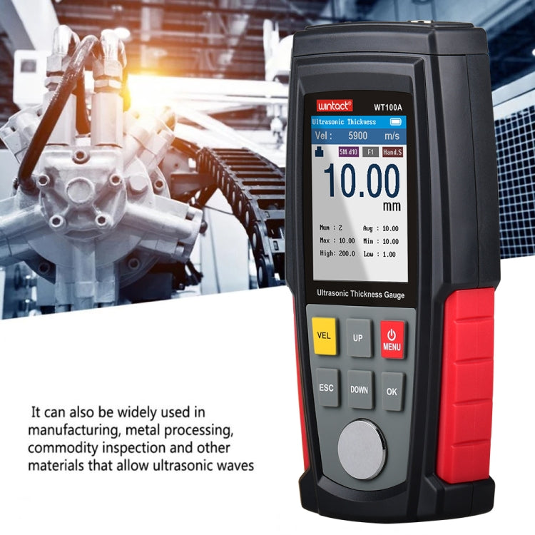 WT100A Digitales Ultraschall-Dickenmessgerät Tester USB-Ladung Digitales Dicken-Metallmessgerät Hochpräzise, WT100A