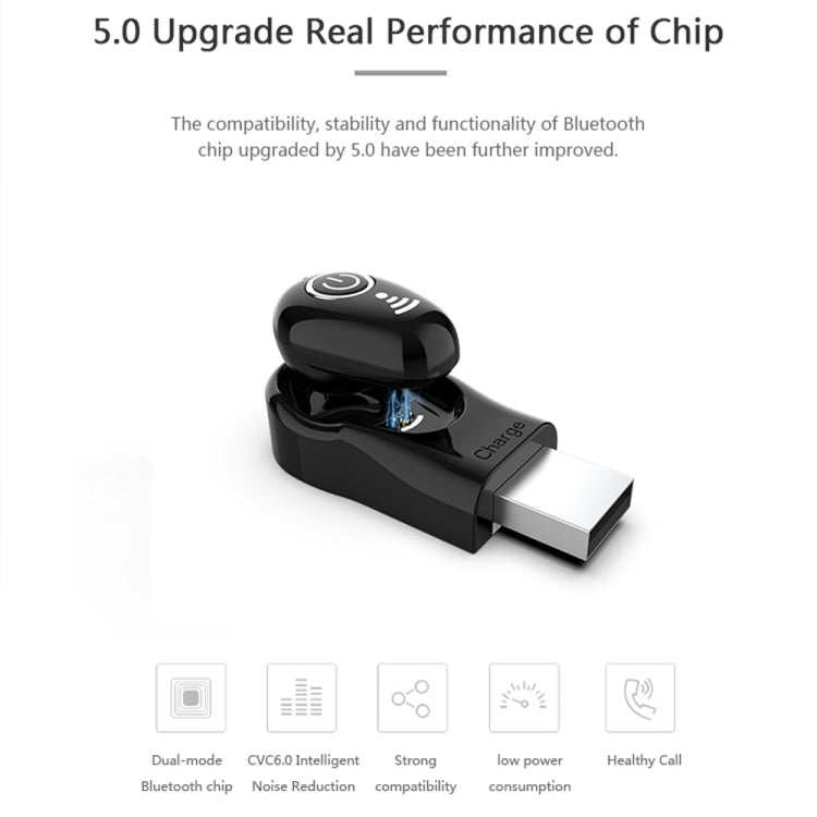 S650 Zweite Generation Ladestation Mini Bluetooth Ohrhörer Kabellose Ohrstöpsel Business Unsichtbare Freisprech-In-Ear-Kopfhörer mit Mikrofon