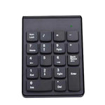 18-Tasten-Mini-USB-Ziffernblock, kabellos, schwarz, 2,4 GHz