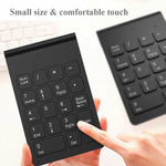 18-Tasten-Mini-USB-Ziffernblock, kabellos, schwarz, 2,4 GHz