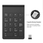 18-Tasten-Mini-USB-Ziffernblock, kabellos, schwarz, 2,4 GHz