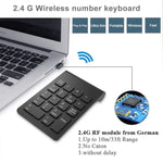18-Tasten-Mini-USB-Ziffernblock, kabellos, schwarz, 2,4 GHz