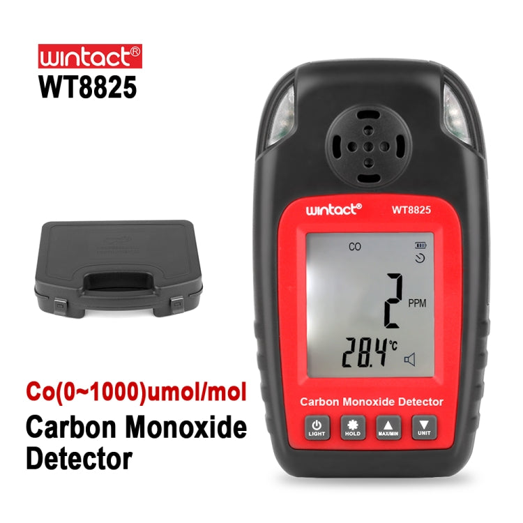 WINTACT WT8825 Kohlenmonoxid-Detektor Unabhängiger CO-Gassensor Warnung Hochsensibler Vergiftungsalarm-Detektor, WT8825