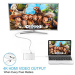 USB-C zu HDMI VGA USB Hub Adapter 5 in 1 USB 3.1 Konverter für Laptop für MacBook, ChromeBook Pixel, Huawei MateBook, HDMI+VGA+3xUSB3.0 zu Typ-C