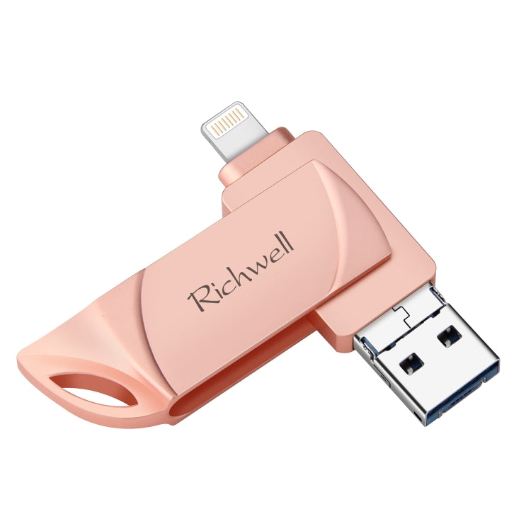 Richwell DXZ66 USB-Stick 16G 3 in 1 Micro USB + 8-Pin + USB 3.0 Kompatibel mit iPhone & IOS