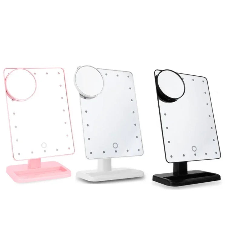 Tragbarer LED-Touch-Spiegel mit Lampe und Tischleuchte