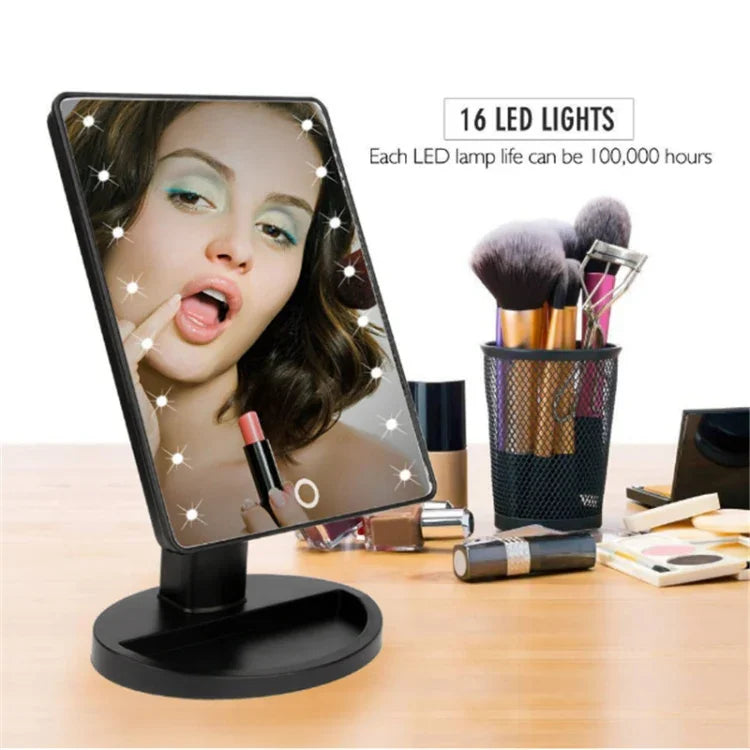 Tragbarer LED-Touch-Spiegel mit Lampe und Tischleuchte