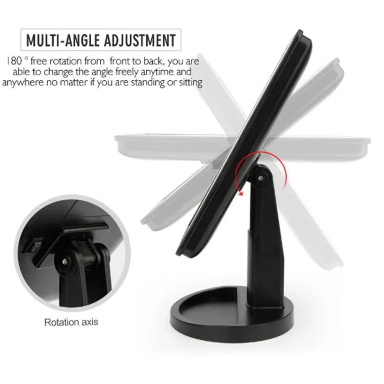 Tragbarer LED-Touch-Spiegel mit Lampe und Tischleuchte