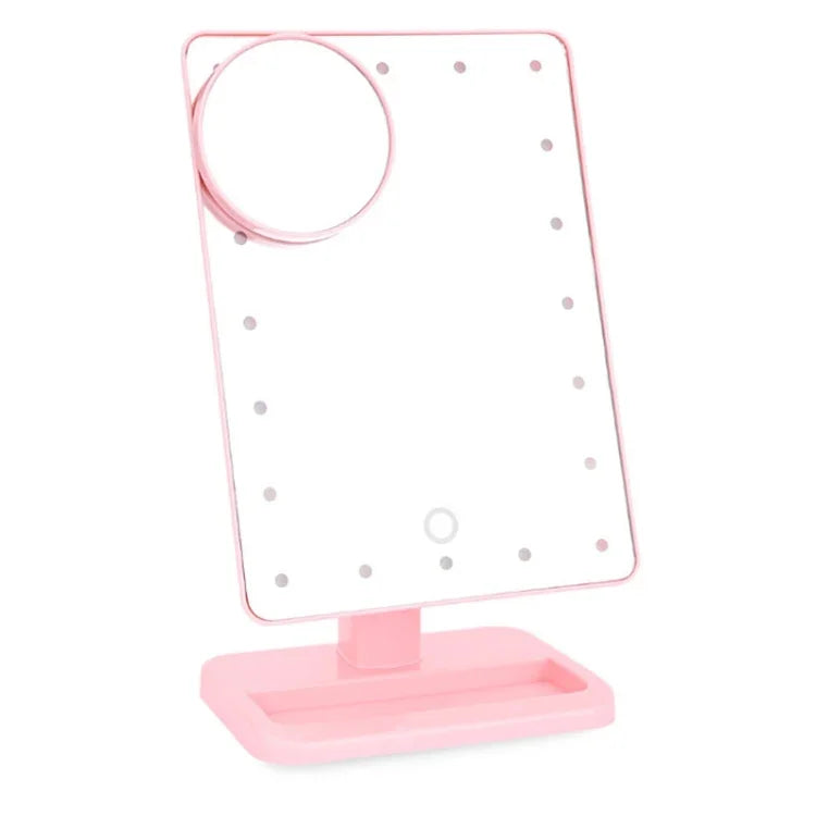 Tragbarer LED-Touch-Spiegel mit Lampe und Tischleuchte