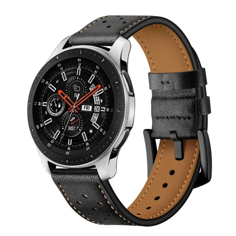 Passend für Samsung Galaxy Watch Active 22mm Leder-Ösen-Sportarmband