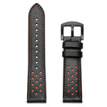 Passend für Samsung Galaxy Watch Active 22mm Leder-Ösen-Sportarmband