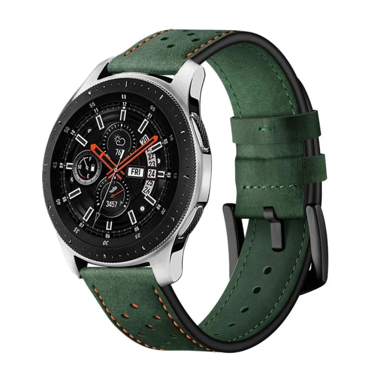 Passend für Samsung Galaxy Watch Active 22mm Leder-Ösen-Sportarmband