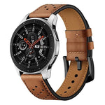 For Samsung Galaxy Watch Active 20mm PU Leather Eyelet Watch Band, SYA00477801EH, SYA00477801F, SYA00477801A, SYA00477801B, SYA00477801C, SYA00477801D