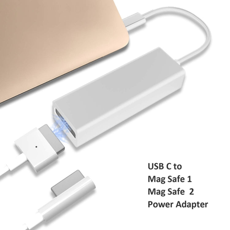 USB-C zu Magnetischer Mag-Safe Adapter, Mag-Safe zu Typ C Ladeadapter kompatibel mit MacBook Pro/Air, Nintendo Switch, Telefon und anderen USB-C Geräten, kompatibel