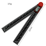 Zwei-in-eins Digitaler Winkelmesser, 200mm, 300mm