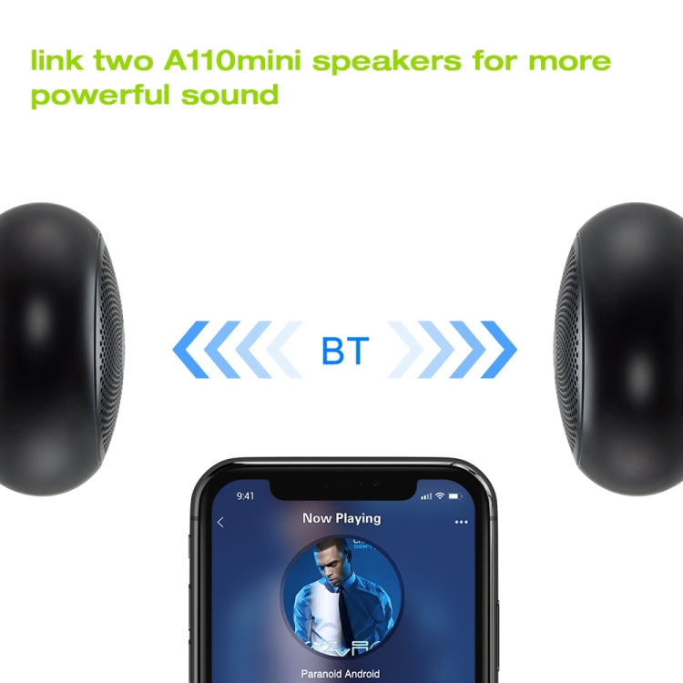 EWA A110mini High Fidelity Bluetooth-Lautsprecher Klein Größe Hohe Leistung Bass, TWS Bluetooth Technologie, TF-Unterstützung