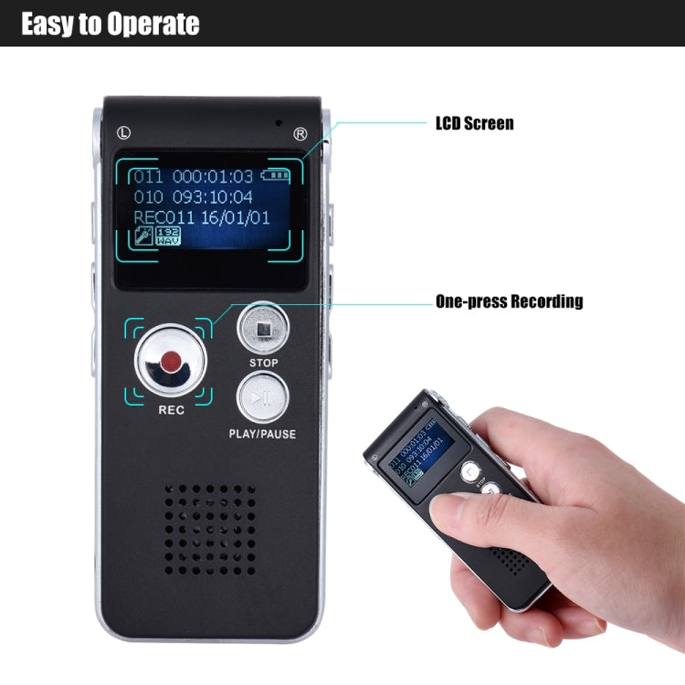 SK-012 8GB Diktiergerät USB Professionelles Diktaphon Digital Audio mit WAV MP3 Player VAR Funktion Aufnahme, SK-012 8GB