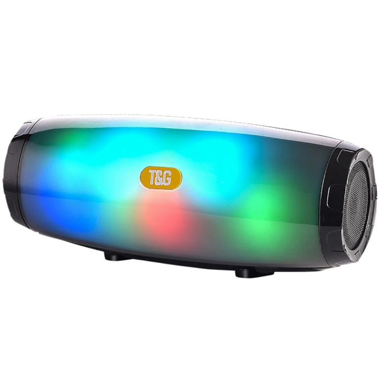 T&G TG165 5W*2 Tragbarer drahtloser Lautsprecher mit tanzendem LED-Blitzlicht, MP3, AUX, USB, FM-Radio, Stereo-Subwoofer