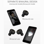 TWS-A1 Bluetooth Headset 5.0 True Wireless Mini Unsichtbare Sport-Kopfhörer zum Laufen mit Ladebox und Mikrofon